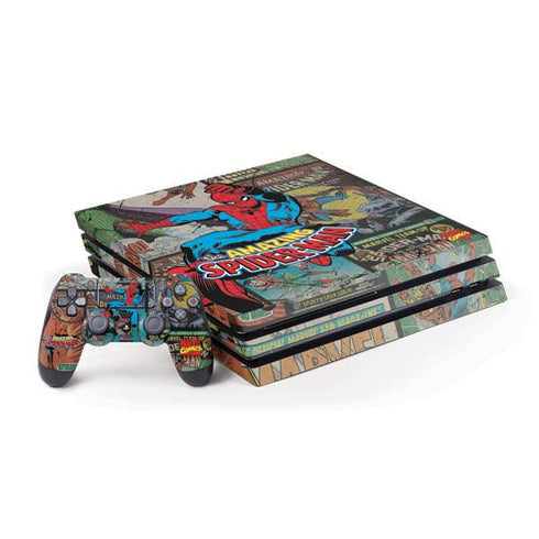 Marvel Classic Comics Amazing Spider-Man Collage  PlayStation PS4 Skins